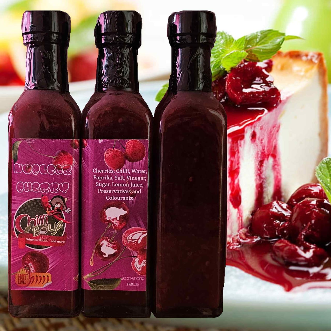 Nuclear Cherry Sauce - Explosive Heat Meets Sweet Cherry Bliss!